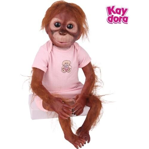 55 CM handmade detailed paint reborn baby Monkey newborn baby doll collectible art high quality doll