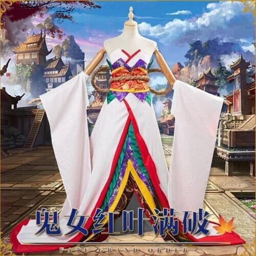 Anime Fate/Grand Order Kijyo Koyo Full Broken Battle Dress Gorgeous Kimono Uniform Cosplay Costume Halloween Women Free Shipping