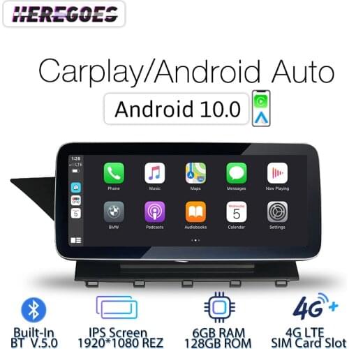Carplay 6G 128G Android 10 Car Radio Multimedia Player Navigation GPS For Mercedes Benz GLK Class X204 2008 - 2015 4G LTE Stereo