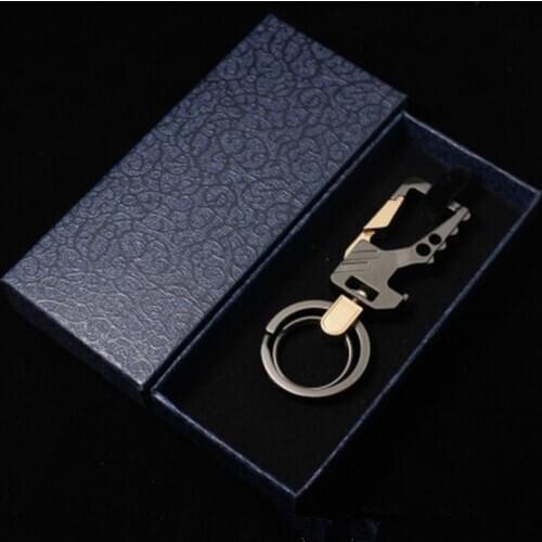 Zinc Alloy Car Auto Keychains Anti-scratch Multi Key Chain Bottle Opener Snap Hook With Swivel Double Loops Key Ring multi tool