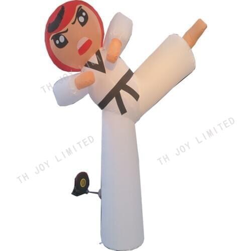 Free Shipping! Supper Kicking Out Inflatable Taekwondo Doll /Inflatable Karate Figure For Advertising,Promotion