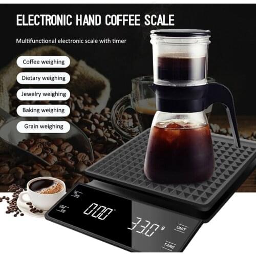 Mini Digital Scale Drip Coffee Scale 3kg/0.1g High Precision Digital Kitchen Scale Cafe Smart LCD Balance Digital Scale