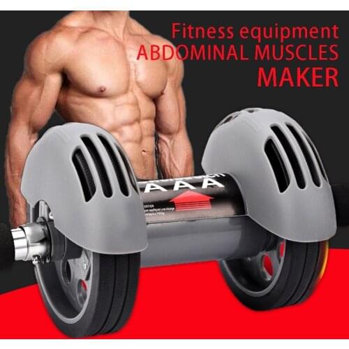 Two-wheel Abdominal Wheel Rebound Abdominal Muscle Wheel AB Power Roller Wheels Workout Equipment Gym Fitness Exercise Machine