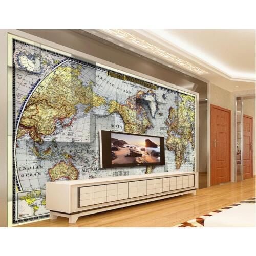 Europe style map stereoecopic wallpaper 3d wall murals wallpaper tv backdrop mural wallpaper