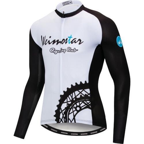 Cycling jersey men Bike jersey long sleeve male MTB Top Pro Team Ropa Ciclismo Maillot Riding Shirts Breathable White Gear