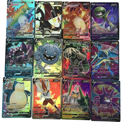 30Pcs/set Pokemon Cards Vmax Shining English Sword & Shield Booster GX Battle Carte Trading Game Card Kids Toys for Children