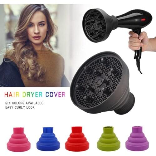 Hairdryer Diffuser Cover High Temperature Resistant Silica Gel Collapsible Hairdryer Accessories Hairdressing Salon Tools