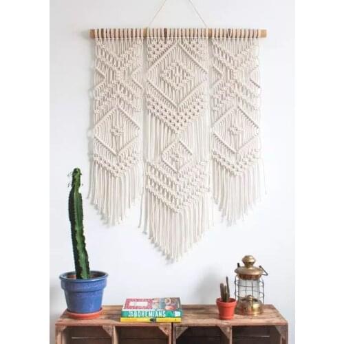 Macrame Wall Art Handmade Cotton Wall Hanging Tapestry Bohemia