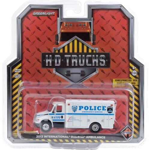 GreenLight 1:64 2013 DURASTAR AMBULANCE 33190-B Metal Diecast Alloy toy cars Model Vehicles For Children Boys gift hot