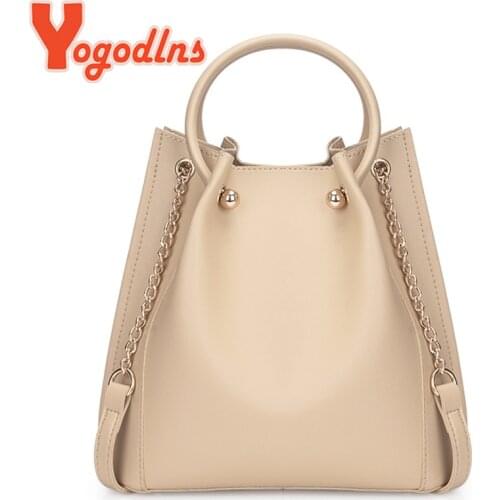 Yogodlns Fashion Womens Handbags Large Capacity Top-handle PU Leather Bucket Crossbody Bag Casual Messenger Shoulder Bag Female