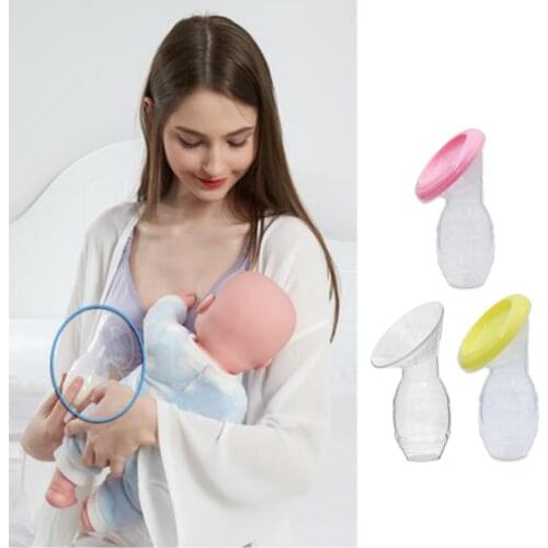 Mom Breast Feeding One-handed Manual Breast Pump Baby Suction Milk Feeding Saver Bottle Silicone Artifact Nipple Bottle Sucking