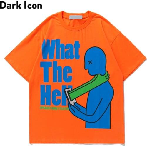 Dark Icon Interesting Print Mens T-shirt Short Sleeve 2021 Summer Tshirts for Men Women Tee Shirt Couple Clothes