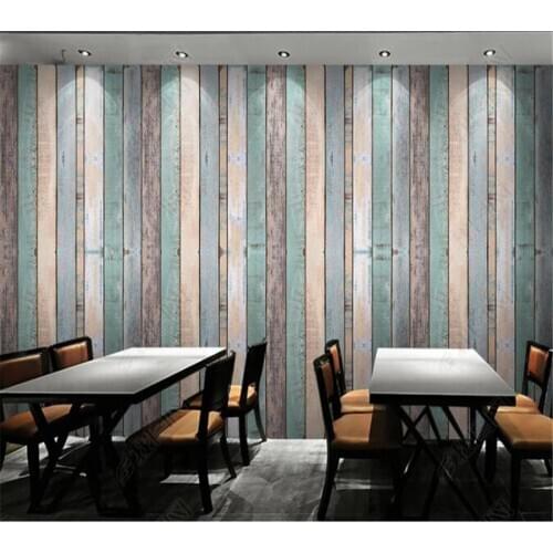 Beibehang Custom Made Mural Wallpaper 3D Make Old Striped Wooden Living Room Bedroom Background Wall paper 3d papel de parede 3d