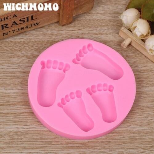 New 1PCS Small Big Feet Charms Pendant Craft DIY Transparent UV Resin Liquid Silicone Molds for Necklace Earring Making Jewelry