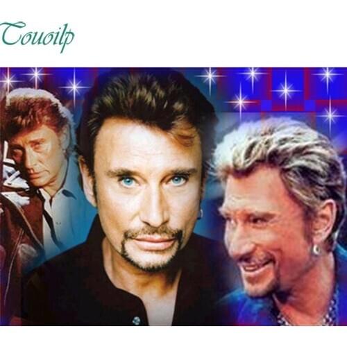 New johnny hallyday diamond painting Superstar singer cross stitch round drill embroidery plastic crafts Full diamond painting