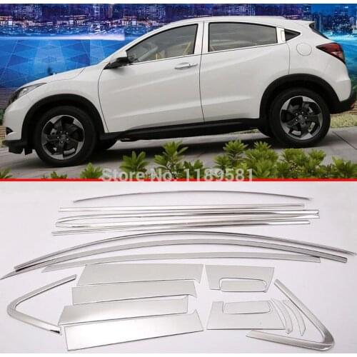 For Honda VEZEL 2014 2015 2016 Stainless Steel All window Frame trim
