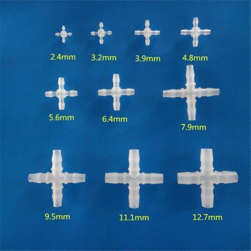 5 Pcs Plastic joint equal diameter four-way water distributor four-way shunt four-way hose joint