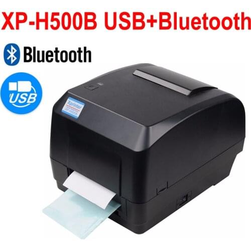 Xprinter Ribbon Printer Label Barcode Printer H500B/H500E 20-108mm Width for Cloth Tag POS Logistic Jewlery Tag Retail
