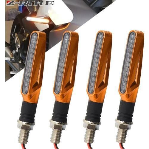 Motorcycle Turn Signal Light Flexible 12 LED Turn Signals Indicators Universal Blinkers Flashers for honda CB190R 599 CB300F