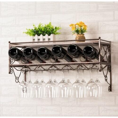 Wine rack Wall mounted wine cup rack Wine display wine goblet rack hanging cup holder home ornament