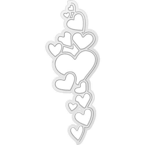 Love Heart Shape Cutting Die Carbon Steel Cuts Scrapbooking Embossing Hollow DIY