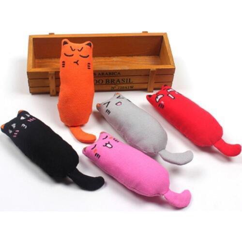 Funny Interactive Crazy Cat Toy Pet Kitten Chewing Toy Tooth Grinding Catnip Toys Claws Thumb Bite Cat mint For Cats Cat Kickers