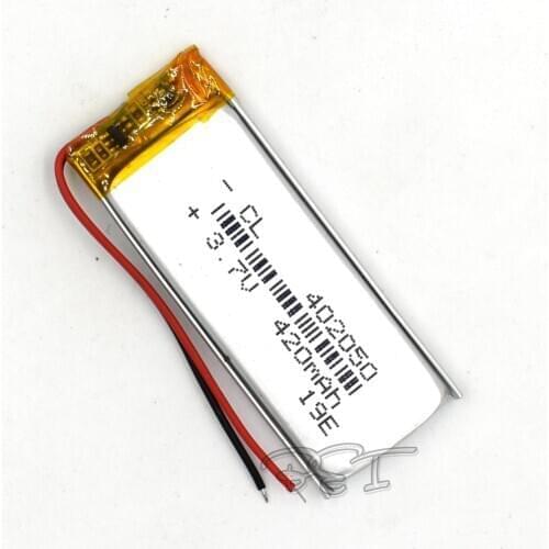 10Pcs 3.7V 402050 420mAh Rechargeable Li-polymer lithium Lipo Li-ion Cell battery For tablet digital Set PSP MP5 GPS Bluetooth