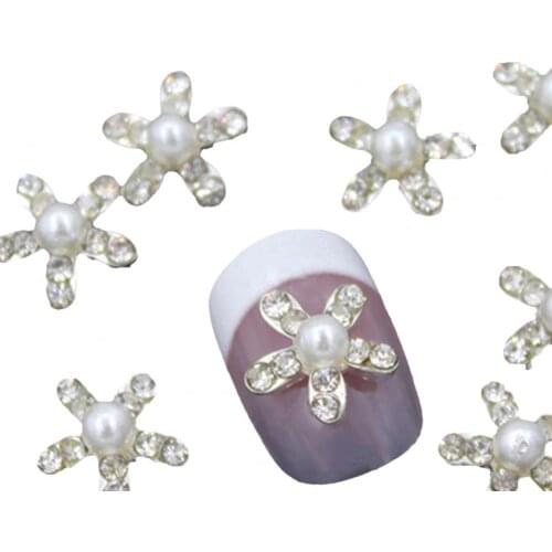 10Pcs French Nail Art Rhinestones Exquisite Glitter Rhinestone Multipurpose Shiny Nail Tip Decoration