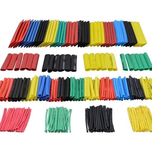 127/164/328/530pc Bagged Thermoresistant tube Heat Shrink wrapping kit, Shrinking Tubing Assorted Wire Cable Insulation Sleeving
