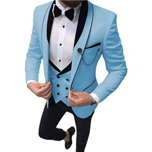 Custom Made Suit Vest Pants 3 Pcs Set / 2021 Fashion New Mens Casual Boutique Business Groom Wedding Suits Trousers Waistcoat