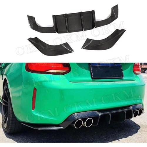 Carbon Fiber Rear Bumper Lip Diffuser Car Accessorise For BMW 2 Series F87 M2 M2C Competition V Style 2016 2017 2018