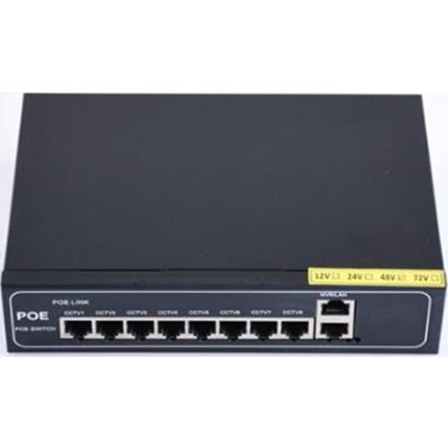 ANDDEAR -48 v 8 port gigabit unmanaged poe switch 8*100/1000 mbps POE poort; 2*100/1000 mbps UP Link poort; 1*100/1000 mbps