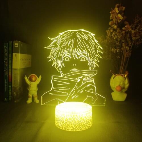 Anime Jujutsu Kaisen Figure Satoru Gojo 3D LED Lava Lamp RGB Neon Night Light Bedroom Table Decor Birthday Manga Gift for Friend