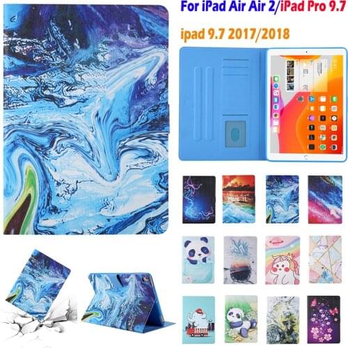 Air Air 2 Case For iPad 9.7 inch 2017 2018 Pro 9.7 Cover Protective PU Leather Stand Flip Magnet Smart Soft Funda Case Anti-Dust