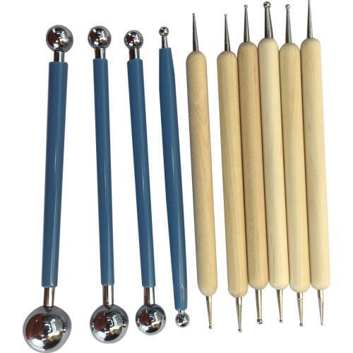 CNIM Hot 10 Piece Dotting Tools Ball Styluses for Mandala Rock Painting, Embossing Art Pottery Clay Craft