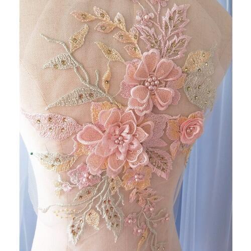 Flower apliques de roupa sequins patches apliques de roupa applique sew on patches for clothes bordados para costura
