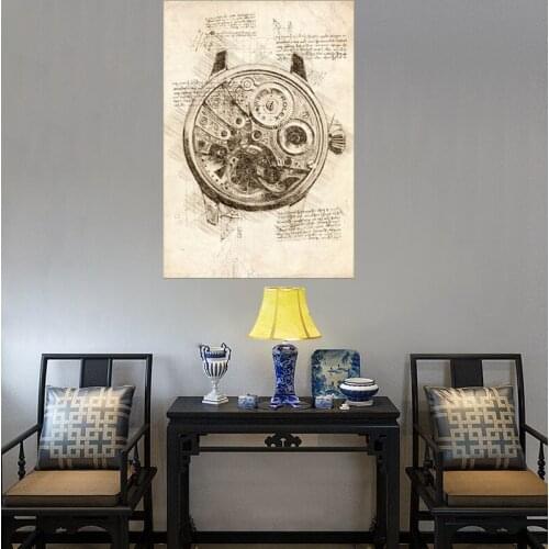 HD printing module modern picture canvas painting Rolex interior design drawing wall art poster home wall decoration frame