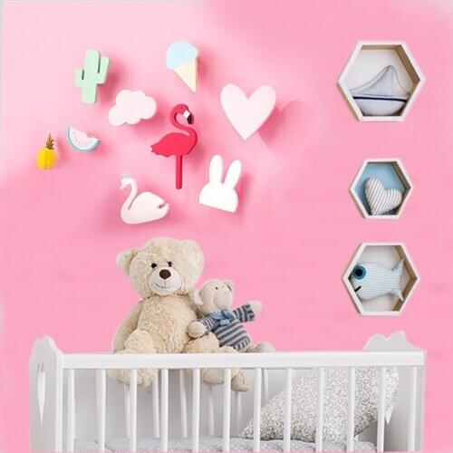 Nordic Wooden Clothes Wall Hook For Kid Baby Room Decorative Cute Many Design Hook For Clothes In Door Ornament Hanger Gifts