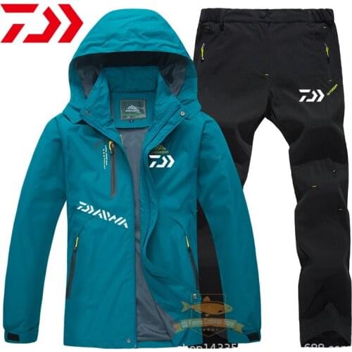 2021 Daiwa Men Autumn Winter Windproof Waterproof Warm Hooded Fishing Jacket Outdoor Sport Travel Camping Hiking Fishing Suits
