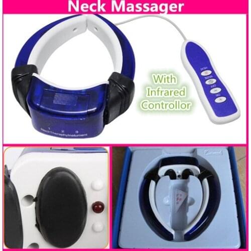 Head Stress Care pain relief Neck Cervical Therapeutic Therapy Instrument Infrared Vibrating Vertebra Shiatsu Massager Machine