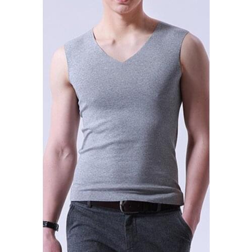 Men Tops Sleeveless Quick Dry Polyester V-Neck Tanks Top for Sport vest tops men summer Men Clothing Black xxxxl