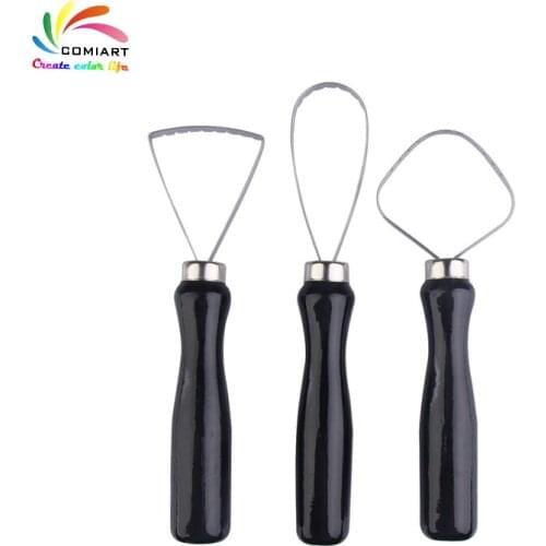 Polymer Clay Plasticine Molding Sculpting Tools Kit With Black Wood Shank Pottery Ceramic Sculpting Tools