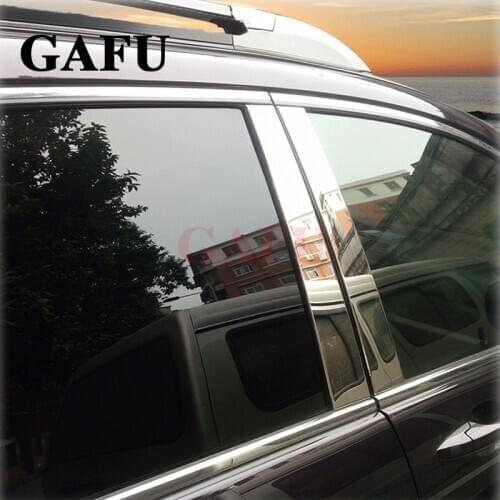 New Stainless Steel Car Window B-pillars Molding Trim Car Styling Stickers For Honda CRV CR-V Accessories 2007 2009 2010 2011