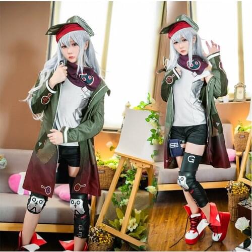 Anime Clothes Girls Frontline Dress Cool Suit g11 uniforms 404 squad Cosplay Costume Coat A