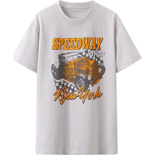 Casual Women Soft Cotton O Neck T-shirt 2021 Summer Fashion Ladies High Street Vintage T-shirt Female Printed Straight T-shirt