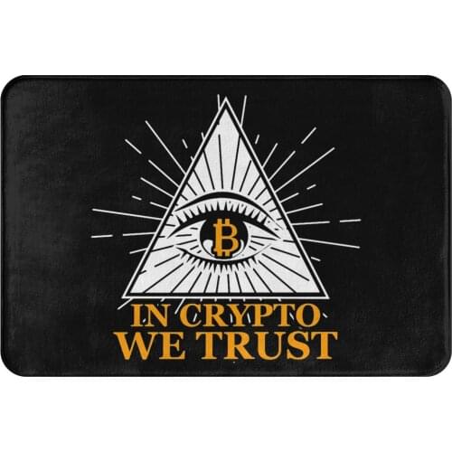 Bitcoin Miners Meme Kitchen Non-Slip Carpet In Crypto We Trust Eyes Living Room Mat Entrance Door Doormat Home Decor Rug