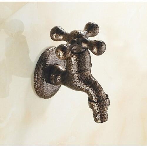 Variety Brass Lengthen Wall Mounted washing machine Bibcock Decorative Outdoor Garden Faucet one-in and two-out single cold Taps