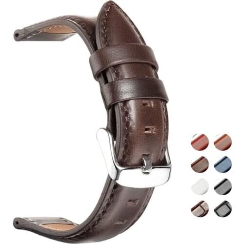 BEAFIRY Genuine Leather Watch Band 18mm 19mm 20mm Watch Straps Watchbands for Men Women samsung huawei Belt Black Blue Brown