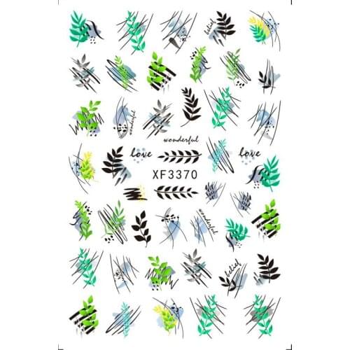 Summers Florals Nails Art Manicure Back Glue Decal Decorations Design Nail Sticker For Nails Tips Beauty