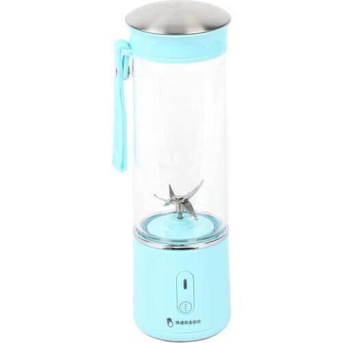 Fruit Juicer 400ml Light Blue Fruit Mixer Blender Cup for Travel for Office for Home